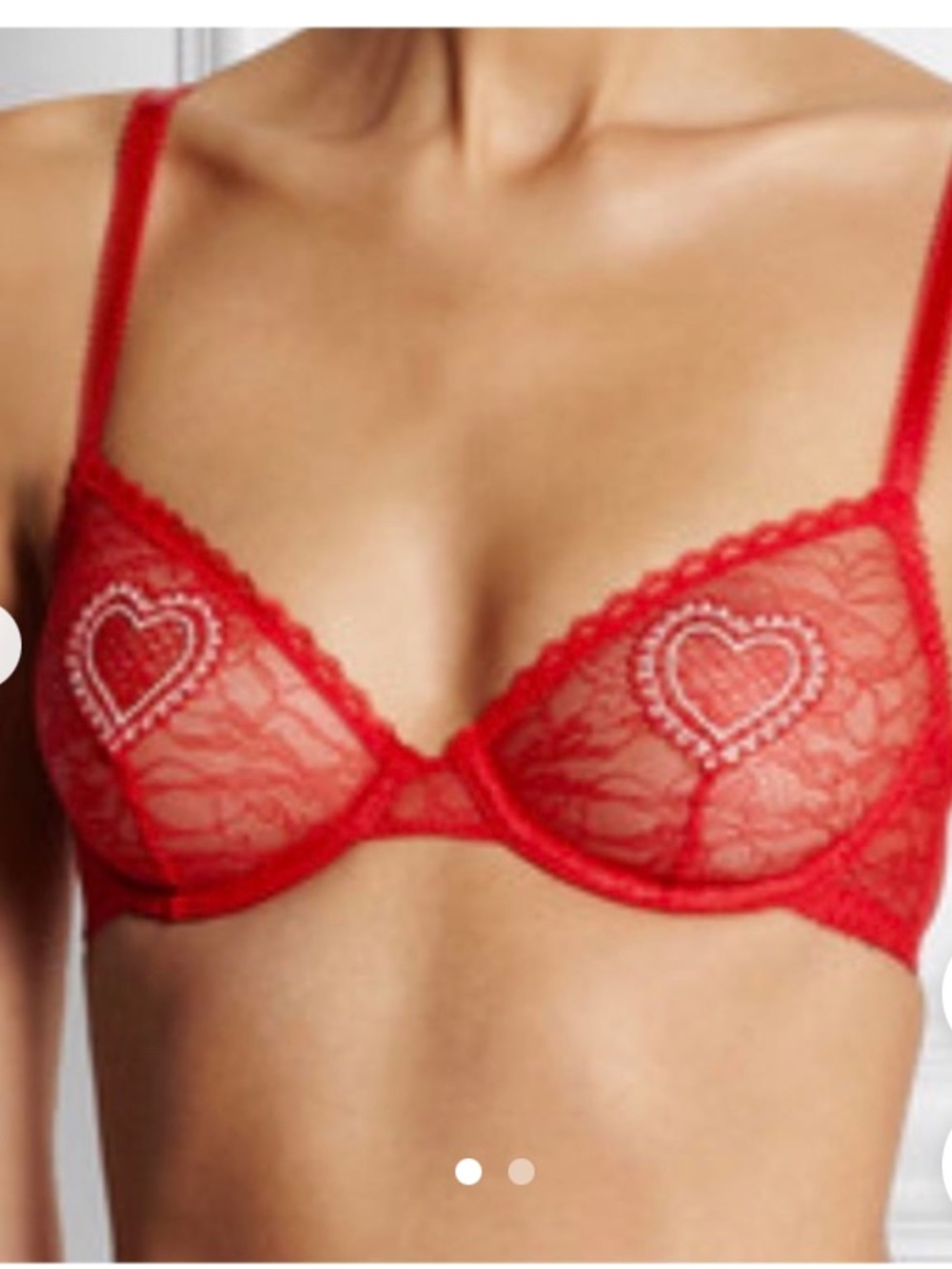Agent Provocateur Red Heart Bra EUC
